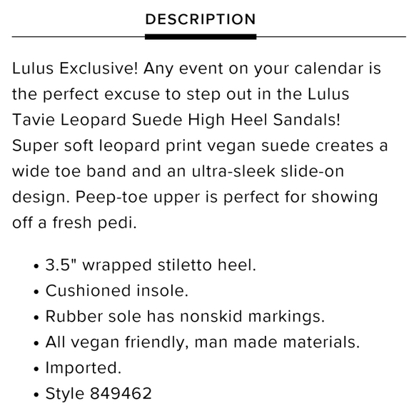 Leopard Open Toe Heel Sandals - Picture 4 of 4